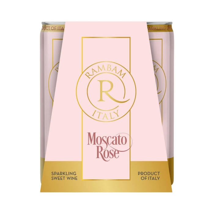 Rambam - Moscato Rose Sweet Red Wine (4 Pack Cans) - TIPXY