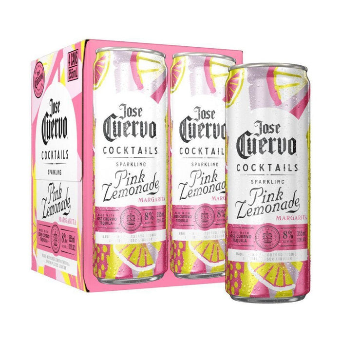 Jose Cuervo - Sparkling Pink Lemonade Margarita Ready to Serve Cocktail (4 Pack) - TIPXY