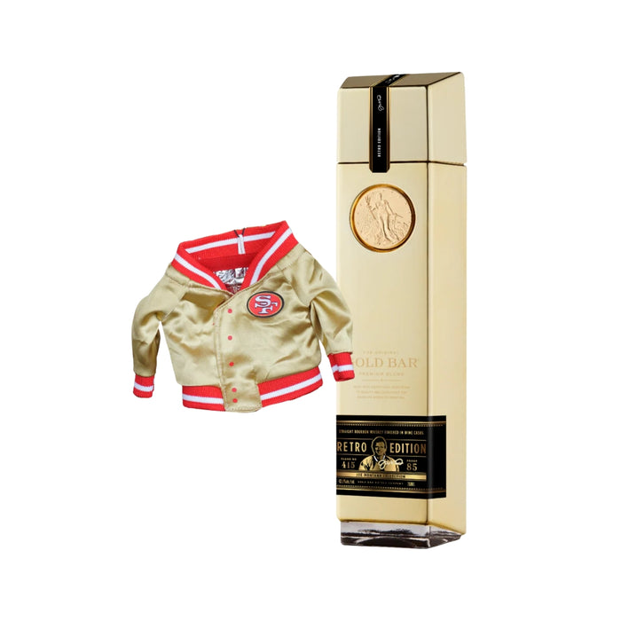 Gold Bar - Joe Montana Retro Edition Straight Bourbon Whiskey with Can Koozie - TIPXY