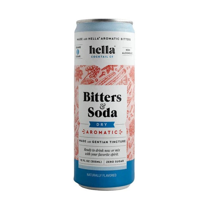 Hella Cocktail - Bitters and Soda Dry Can Sparkling Non-Alcoholic Aperitif (Blue) - TIPXY