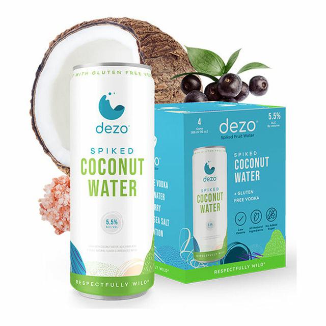 Dezo Spiked Coconut Water 12oz (4 Pack) - TIPXY