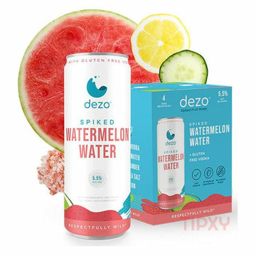 Dezo Spiked Watermelon Water 12 oz ( 4 Pack) - TIPXY