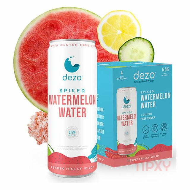 Dezo Spiked Watermelon Water 12 oz ( 4 Pack) - TIPXY