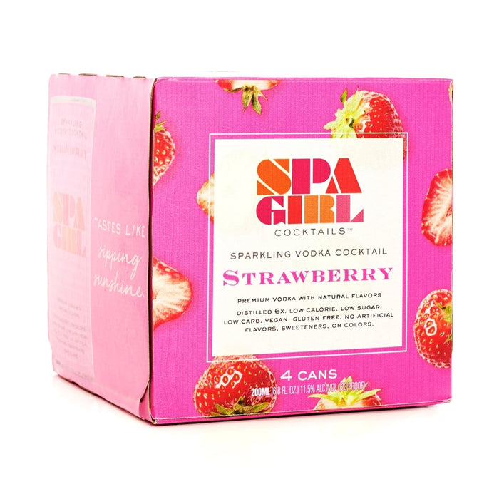 Spa Girl - Sparkling Vodka Cocktail Strawberry 4 cans 23 Proof - TIPXY