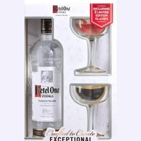 Ketel One - Vodka with Martini Glass Set - TIPXY