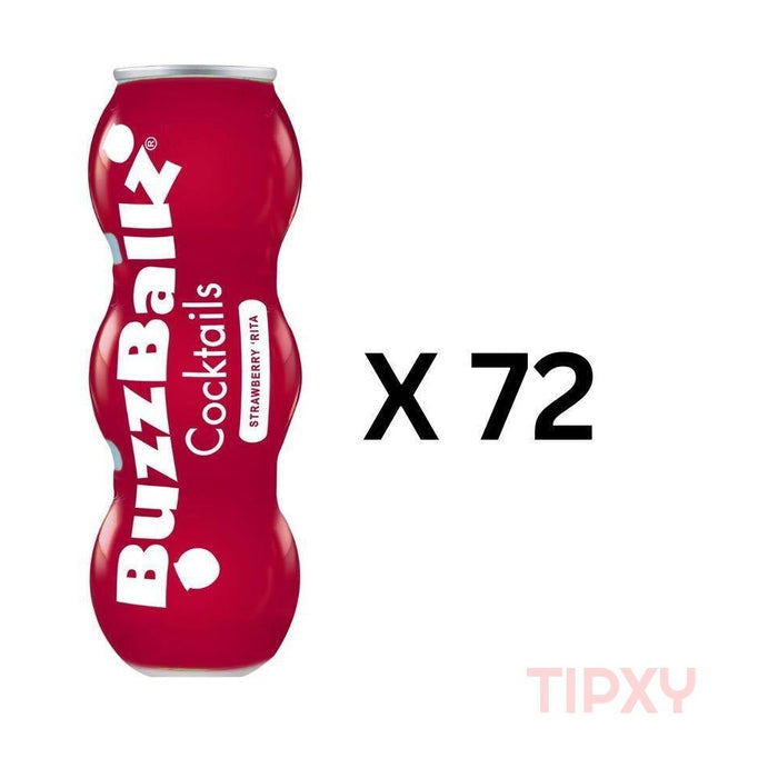 BuzzBallz - Strawberry 'Rita Ready to Drink Cocktails (72 Pack) - TIPXY