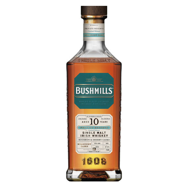 Bushmills - Private Reserve Burgundy Cask Whiskey 10 Year Old Single Malt Irish Whiskey - TIPXY