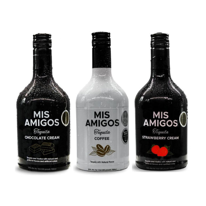 Mis Amigos - Tequila Liqueur Ready to Serve Cocktails 3 Bottle Bundle