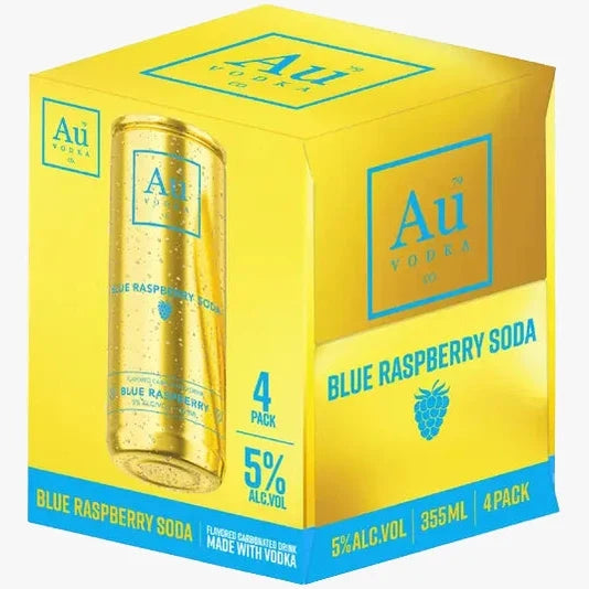 Au Vodka - Blue Raspberry Vodka Soda 4-Pack - TIPXY