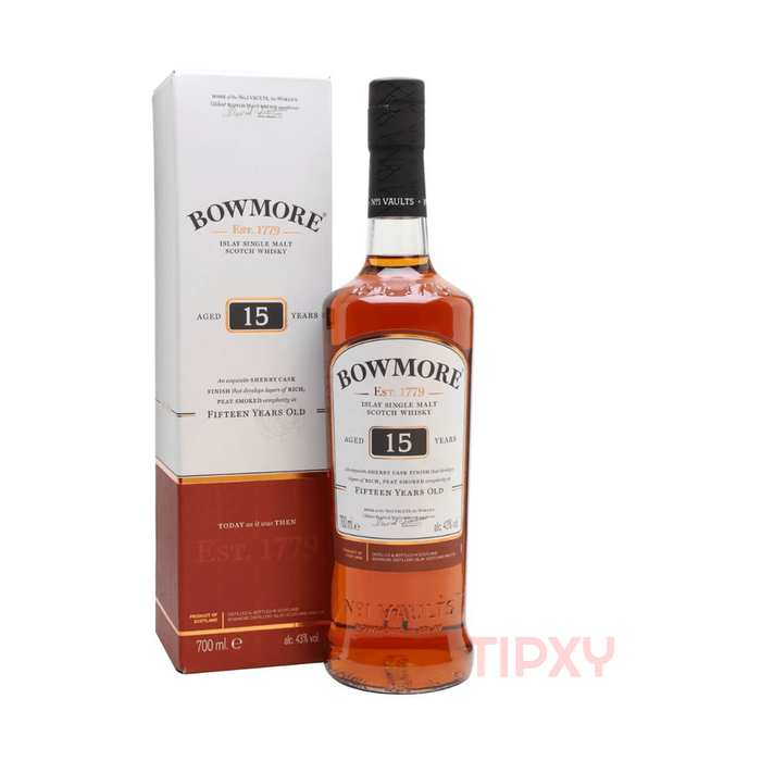 Bowmore - 15 Year Old Darkest Single Malt Scotch Whisky - TIPXY