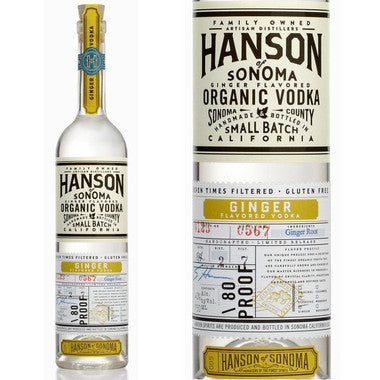Hanson Sonoma - Organic Ginger vodka - TIPXY