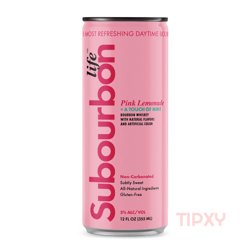 Subourbon Life - Bourbon and Pink Lemonade with a Touch of Mint Ready to Drink Cocktail (4 Pack) - TIPXY