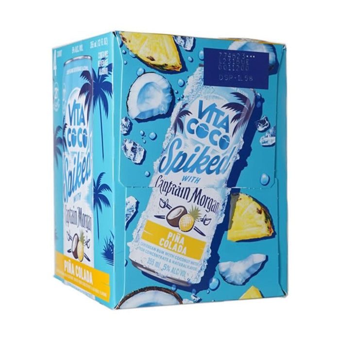 Captain Morgan - Vita Coco Spiked With Captain Morgan Pina Colada Ready to Serve Cocktail (4 Pack) - TIPXY