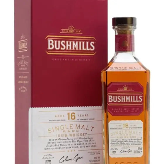 Bushmills - Single Malt Irish Whiskey Rare Triple Distilled Irish Whiskey 16 Year