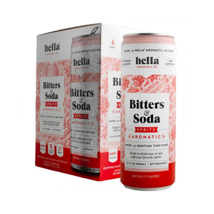 Hella Cocktail - Bitters & Soda Spritz Aromatic Sparkling Non-Alcoholic Aperitif (Red)