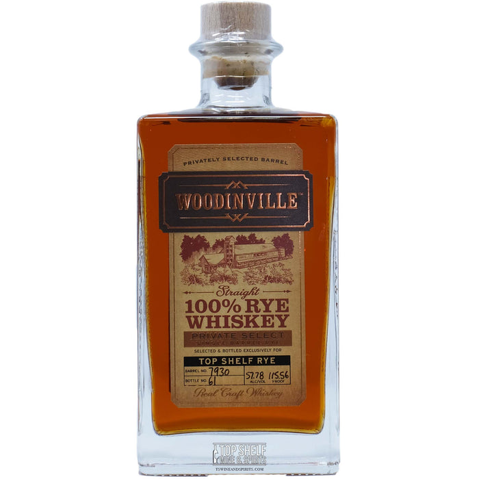 Top Shelf Woodinville - Rye Single Barrel Cask Strength Barrel 7930