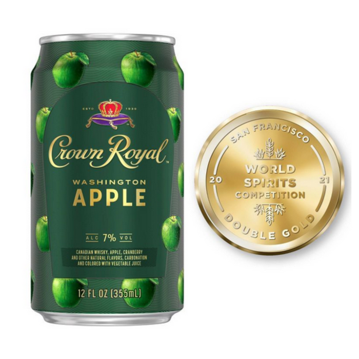 Crown Royal - Washington Apple Canadian Whisky Ready to Serve Cocktail (4 Pack)