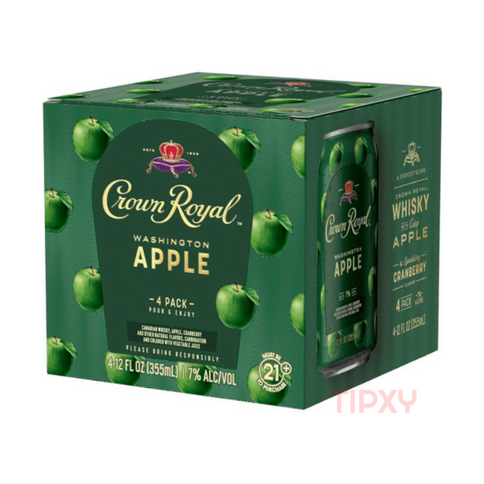 Crown Royal - Washington Apple Canadian Whisky Ready to Serve Cocktail (4 Pack) - TIPXY