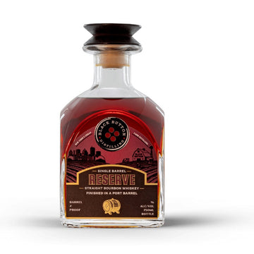 Black Button Distilling Single Barrel Reserve Straight Bourbon Whiskey Finished in Port Casks Barrel #406 118.8 Proof - TIPXY