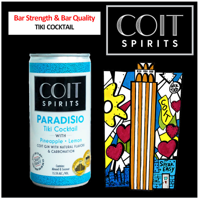 Coit Spirits - Paradisio Tiki Cocktail Ready to Serve 4/pk - TIPXY