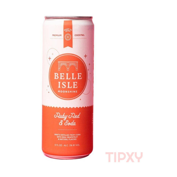 Belle Isle Moonshine - Ruby Red & Soda Ready to Serve Cocktail (4 pack) - TIPXY