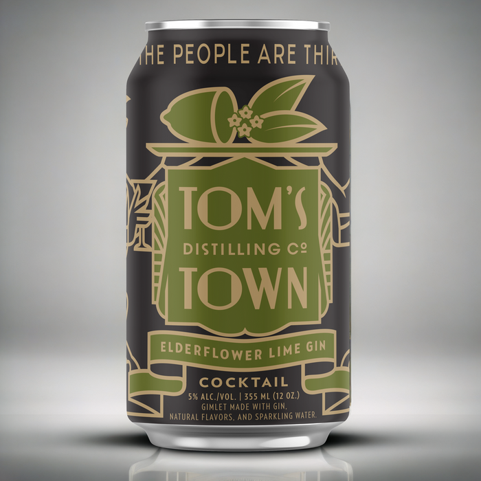 Tom's Town - Elderflower Lime Gin Cocktail - TIPXY