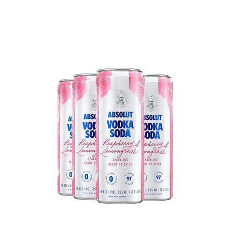 Absolut - Soda Raspberry & Lemongrass (4 Pack) - TIPXY