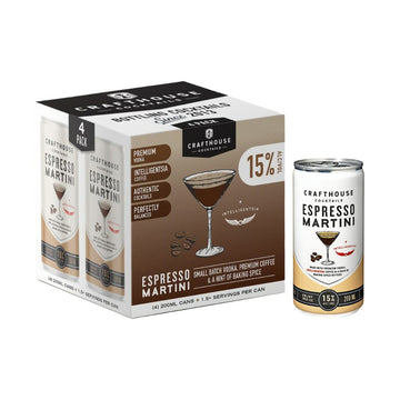 Crafthouse Cocktails - Espresso Martini Ready to Drink Cocktail (4 Pack) - TIPXY