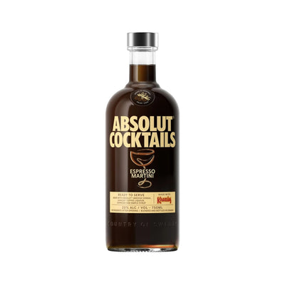 Absolut Cocktails - Espresso Martini Ready to Serve Cocktail Made With Kahlua