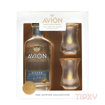 Avion - Silver Tequila Sipping Collection with 2 Glasses Gift Pack