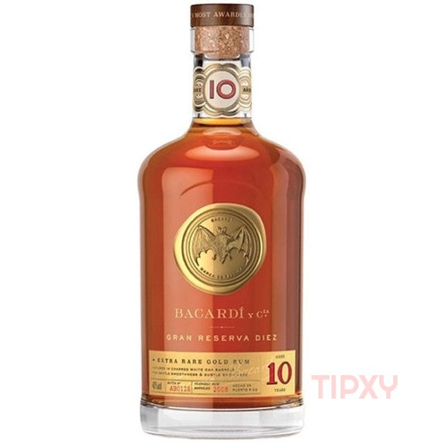 Bacardi Y Cia Gran Reserva Diez 10 Years Extra Rare Gold Rum