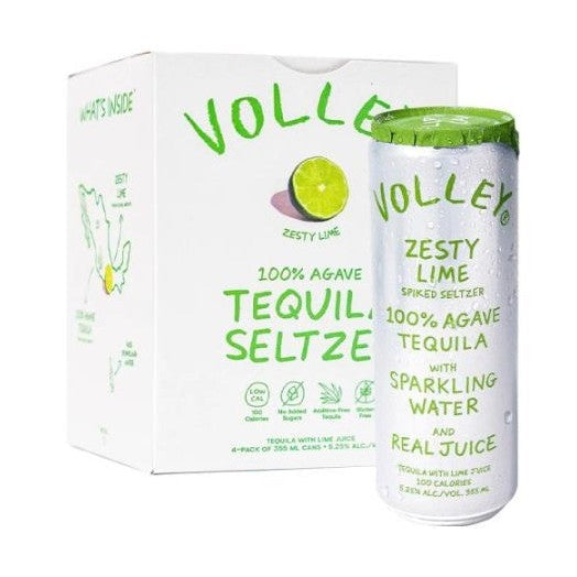 Volley - Zesty lime Seltzer (4 pack) - TIPXY