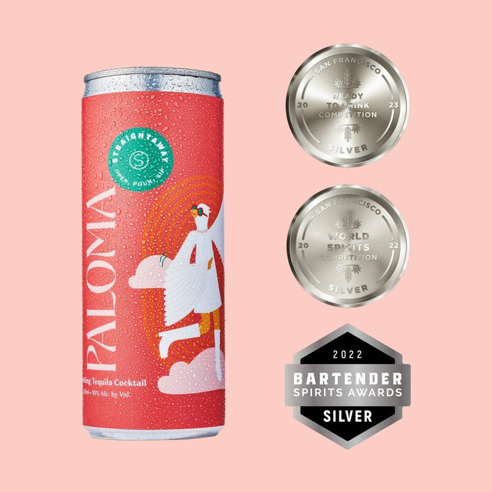 StraightAway Cocktails - Paloma Tequila Ready to Serve Cocktail (4 Pack Cans) - TIPXY