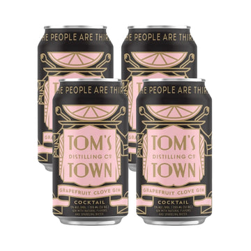 Tom's Town - Grapefruit Clove Gin Ready to Drink Cocktail (4 Pack) - TIPXY