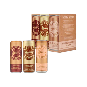 Betty Booze - Sparkling Bourbon Ready to Drink Cocktails Variety Pack (6 Pack)