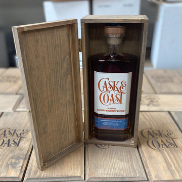 Cask and Coast - California Blended Reserve Four Grain Whiskey /w Wood Gift Box - TIPXY