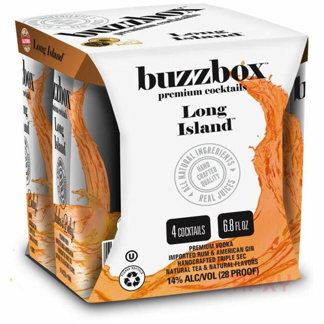 Buzzbox Premium Cocktails Long Island (4 Pack) - TIPXY
