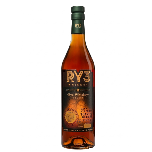 RY3 - Cask Strength Toasted Barrel Finish Rye Whiskey - TIPXY