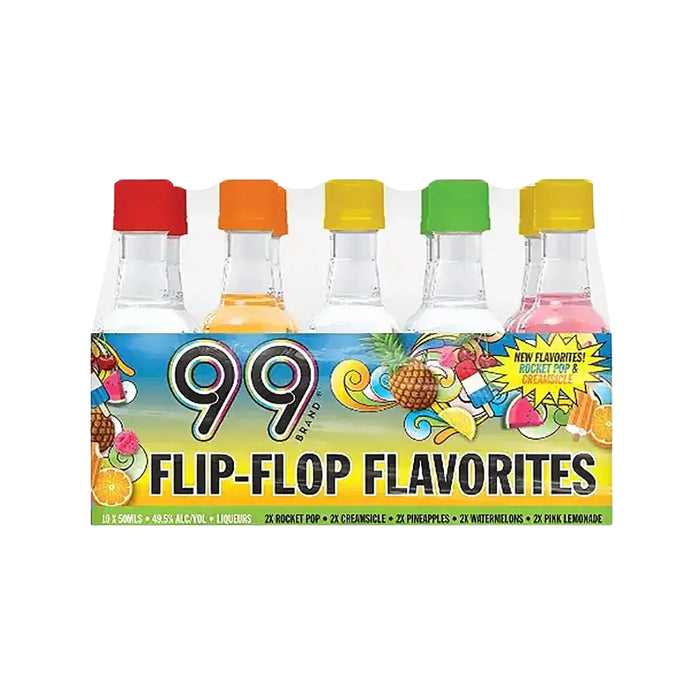 99 Brand - Flip-Flop Flavorites Liqueurs (10 Pack) - TIPXY