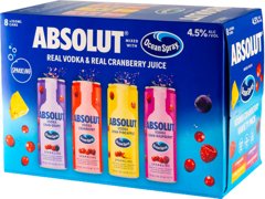 Absolut Ocean Spray - Real Vodka & Real Cranberry Juice 8 pack