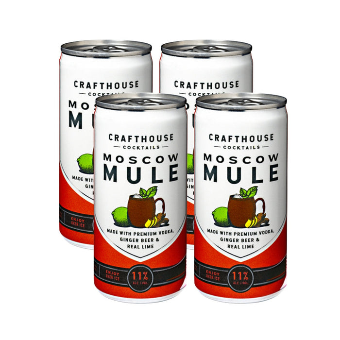 Crafthouse Cocktails - Moscow Mule Ready to Drink Cocktail (4 Pack)