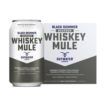 Cutwater - Black Skimmer Bourbon Whiskey Mule Ready to Serve Cocktail (4 Pack)