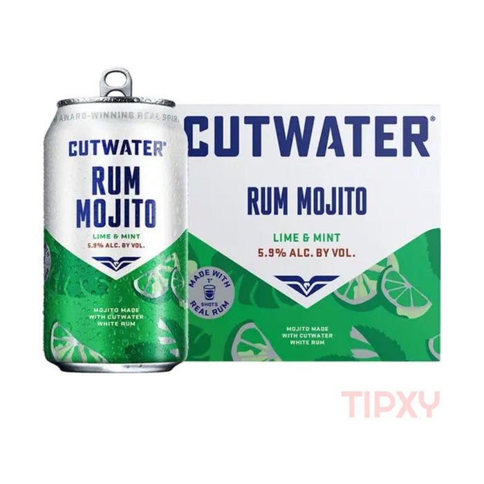 Cutwater - Mint and Lime Rum Mojito Ready to Serve Cocktail (4 Pack)