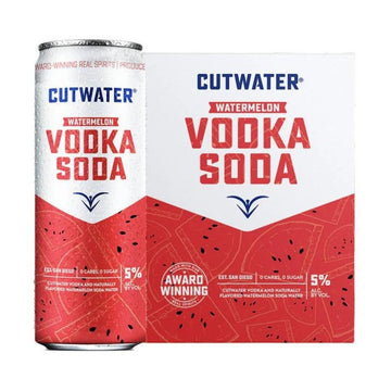 Cutwater - Watermelon Vodkas Soda Ready to Serve Cocktail Slim Can (4 Pack)