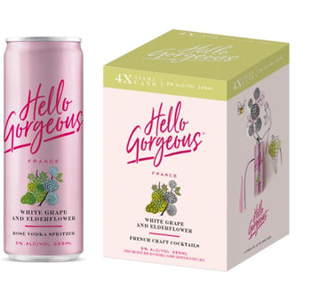 Hello Gorgeous - White Grape and Elderflower  French Craft Cocktails(4 Pack) - TIPXY