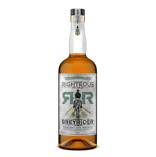Righteous Road - GREYRIDER® Straight Rye Whiskey - Finished with Righteous Seven® Soaked Oak Staves - TIPXY