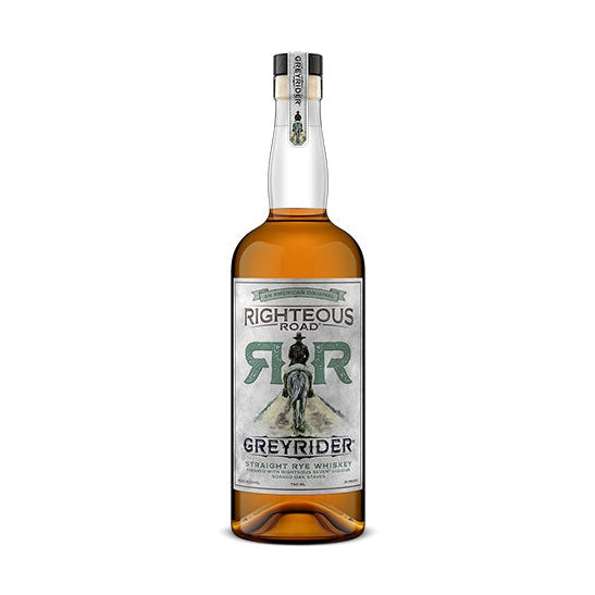 Righteous Road - GREYRIDER® Straight Rye Whiskey - Finished with Righteous Seven® Soaked Oak Staves - TIPXY