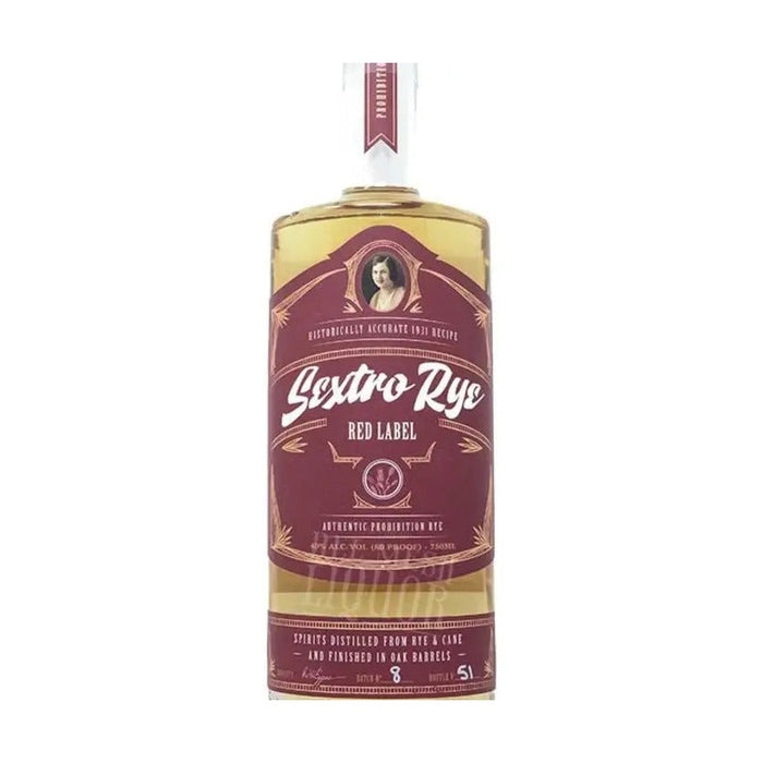 Sextro Rye - Red Label Cask Strength Authentic Prohibition Rye Whiskey - TIPXY