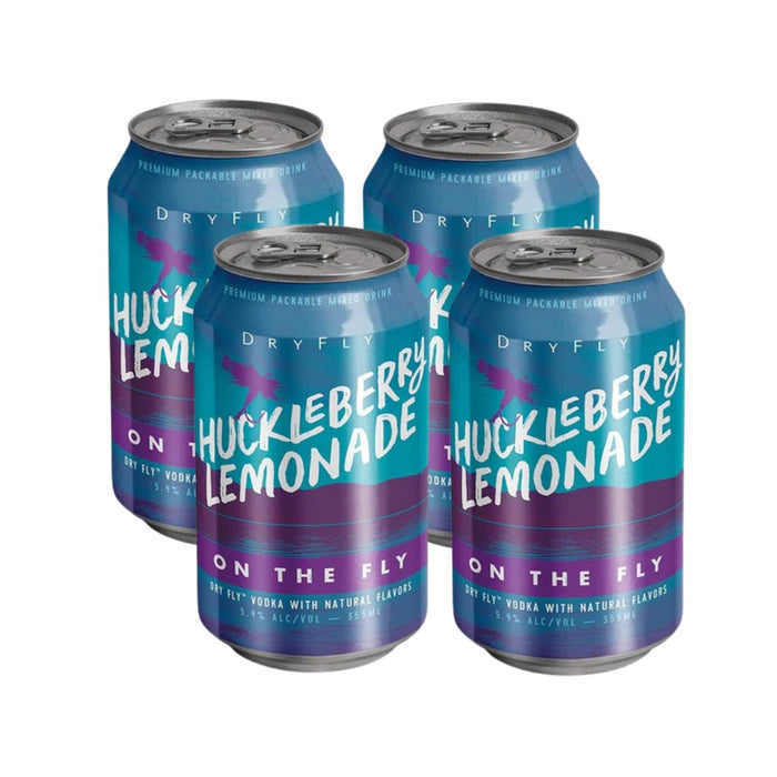 Dry Fly - On The Fly Huckleberry Lemonade Ready to Drink Cocktail (4 Pack)