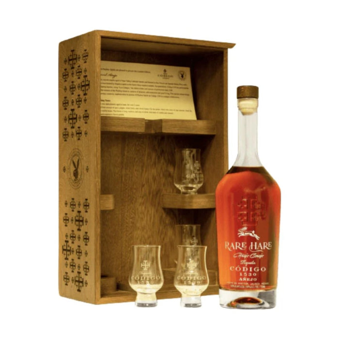 Codigo 1530 - Rare Hare Playboy Edition Extra Anejo Gift Pack with 4 Glasses - TIPXY